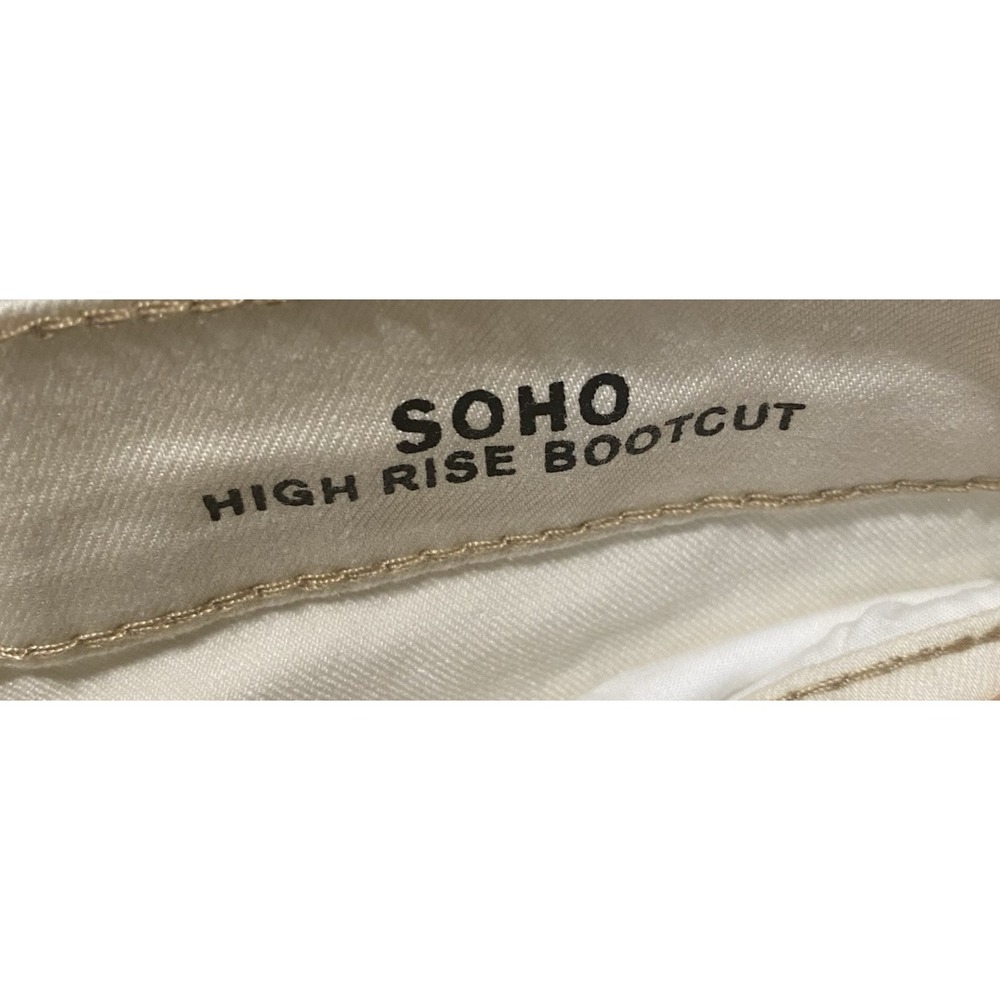 Nicole‎ Miller Women's Soho High Rise Bootcut Pants Cream Size 12 Preowned - Picture 4 of 11